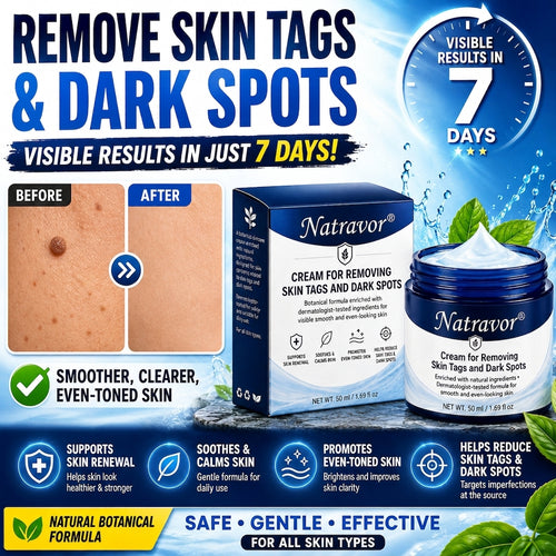 Natravor® 7-𝐃𝐚𝐲 𝐒𝐤𝐢𝐧 𝐓𝐚𝐠 & 𝐒𝐩𝐨𝐭 𝐄𝐫𝐚𝐬𝐞𝐫 𝐂𝐫𝐞𝐚𝐦 , Moles & Spots – 7‑Day Painless & Scar‑Free – Advanced Care for Skin Imperfections 💎